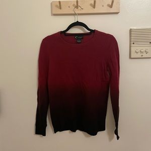 By Bloomingdales Red Gradient Cashmere Sweater